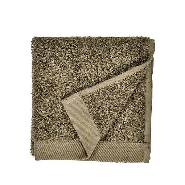 Маслиненозелена кърпа от органичен хавлиен памук, 60 x 40 cm Comfort Organic - Södahl