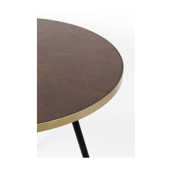 Кръгла маса за хранене с плот от орех ø 91 cm Denise - White Label-image-3