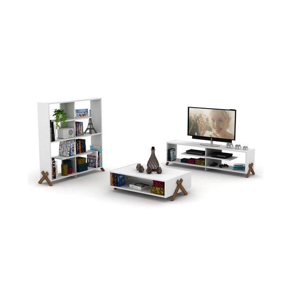 Bílý televizní stolek Rafevi Kipp-image-4