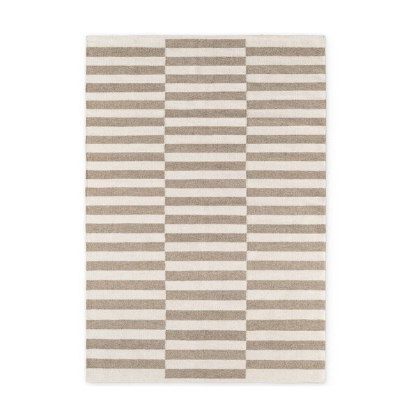 Бял/сив двустранен/ръчно изработен вълнен килим 120x180 cm Vika – Hanse Home