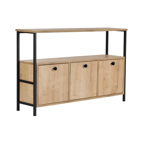 Конзолна маса с дъбов декор  в светло естествен цвят 29,5x120 cm Solace – Kalune Design-image-2