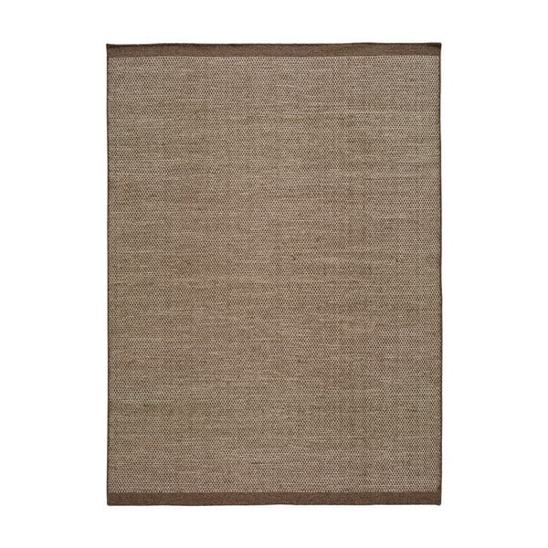 Кафяв вълнен килим Kiran Liso, 160 x 230 cm - Universal