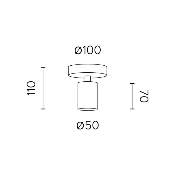 Черно таванно осветително тяло Bulb Attack Cero - Sotto Luce-image-2