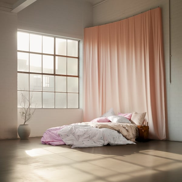 Бяло единично  спално бельо от памук перкал 140x200 cm Daisy – JUNA-image-4