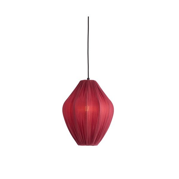 Бордо висящо осветително тяло с текстилен абажур ø 12 cm Verita – Light & Living-image-2
