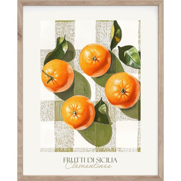 Печатна картина с включена рамка 40x50 cm Mandarines  – Styler