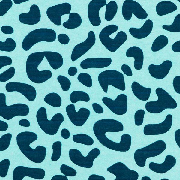Светлосиня постелка за баня 39x60 cm Leopard - Artsy Doormats-image-3