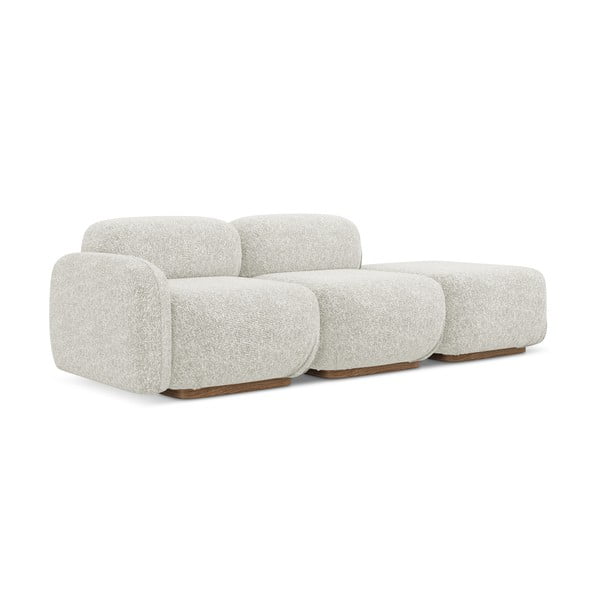 Кремав модулна лежанка (ляв ъгъл) Ailani – Makamii-image-3