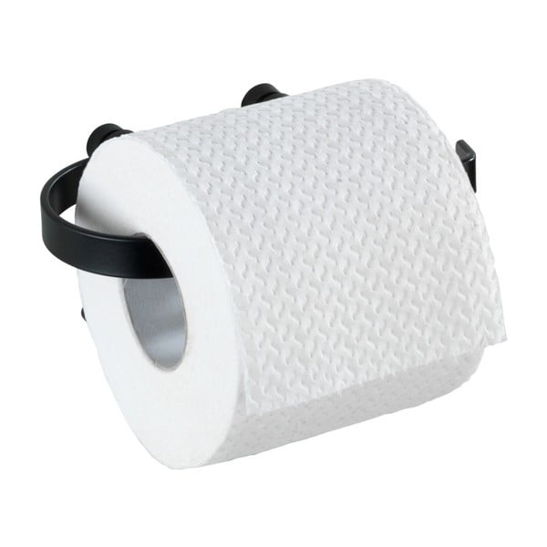 Черен стенен държач за тоалетна хартия Classic Plus - Wenko