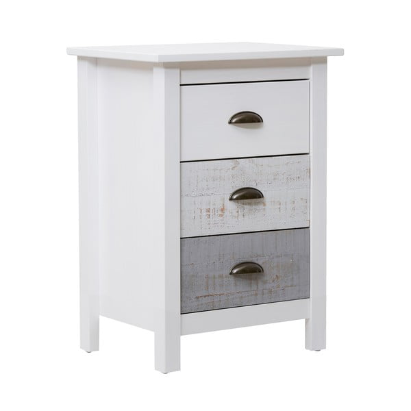 Нощно шкафче в бяло и сиво Romantica - Marckeric-image-2