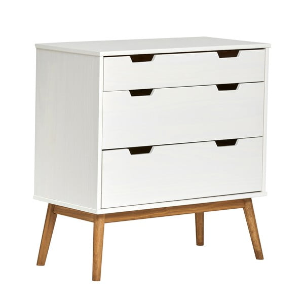 Бял скрин от масивна борова дървесина , ширина 80 см Baku - Marckeric-image-2