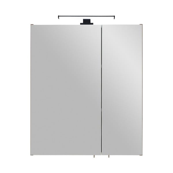 Кафяв висящ шкаф за баня с огледало 60x70 cm Set 374 - Pelipal