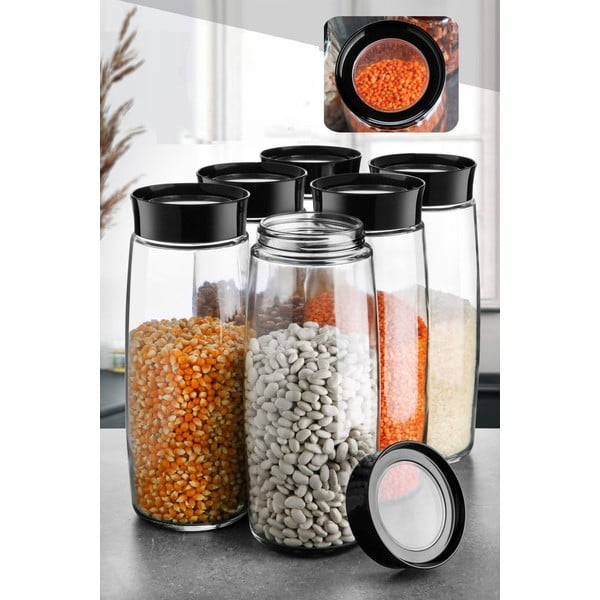 Стъклени кутии в комплект 6 бр. за храна – Hermia-image-1