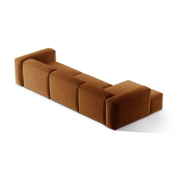 Ъглов диван в тухлен цвят (ляв ъгъл) Bergamo – Cosmopolitan Design-image-4