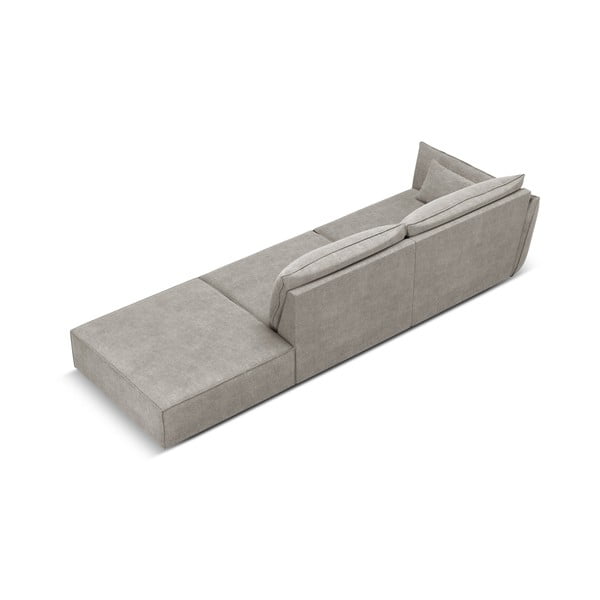 Светлосив шезлонг (ляв ъгъл) Vanda – Mazzini Sofas-image-3