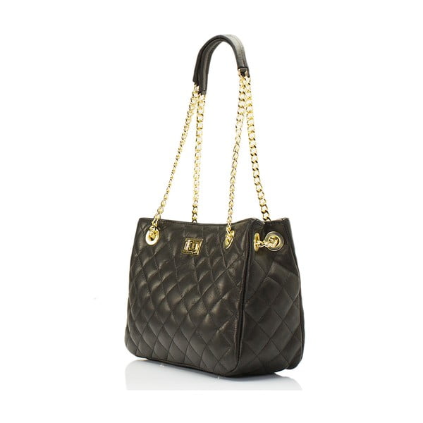 Kožená kabelka Lisa Minardi 7008 Black-image-1