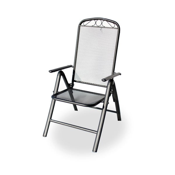 Черен метален градински стол – Rojaplast