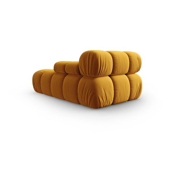 Жълт кадифен модул за диван (десен ъгъл) Bellis - Micadoni Home-image-4