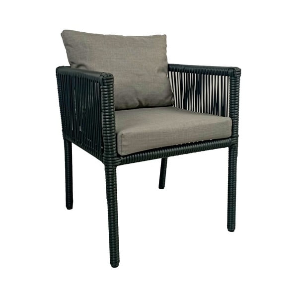 Сив градински комплект за хранене от изкуствен ратан за 6 души Vera 2 – Floriane Garden-image-3