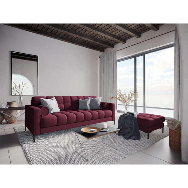 Тъмночервена табуретка за крака , 60 cm Bali - Cosmopolitan Design-image-4