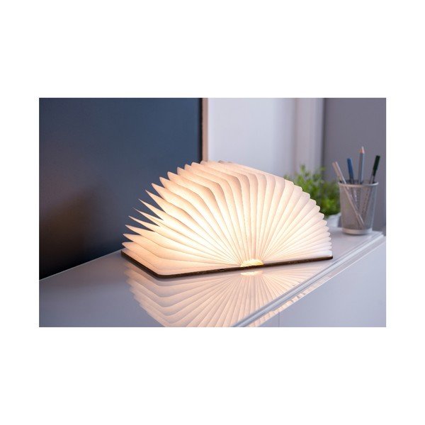 LED настолна лампа с текстилен абажур (височина 2,5 cm) Booklight – Gingko-image-1