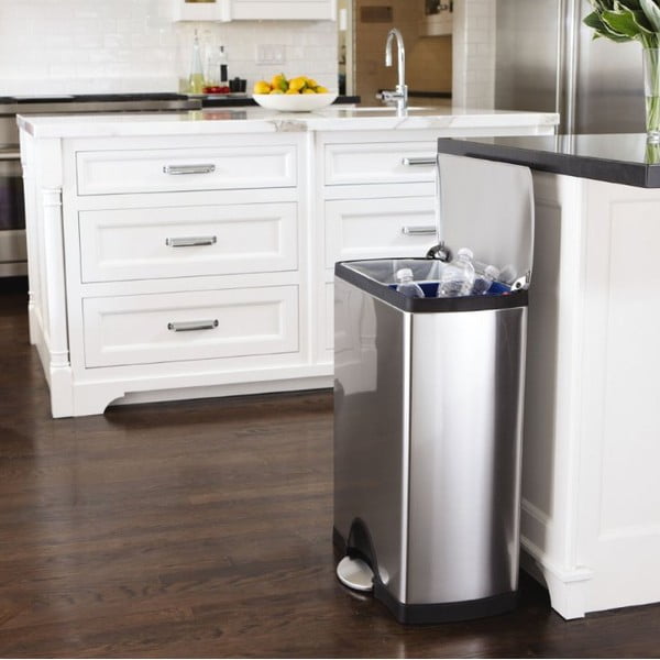Odpadkový koš na tříděný odpad simplehuman, 30/16 l-image-1