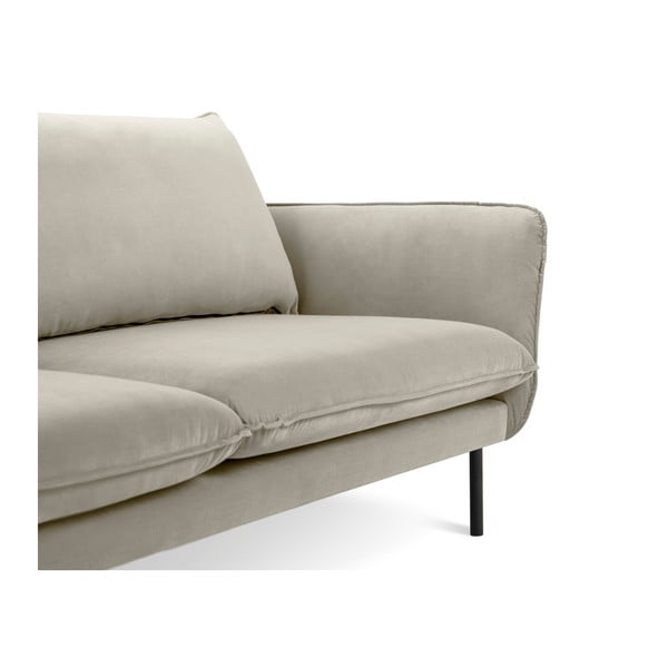 Бежов ъглов диван от кадифе , ляв ъгъл Vienna - Cosmopolitan Design-image-4