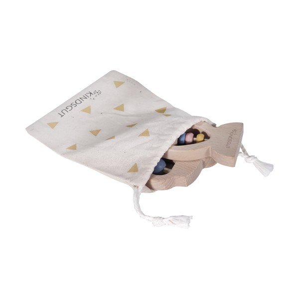 Комплект от 2 дървени дрънкалки за зъбки Пръстен - Kindsgut-image-3