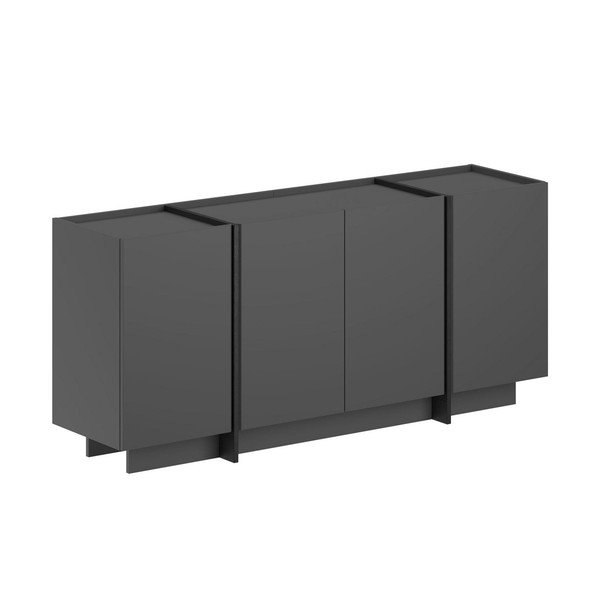 Антрацитен скрин с отвор за кабели 180x80x45 cm Dorma – Kalune Design