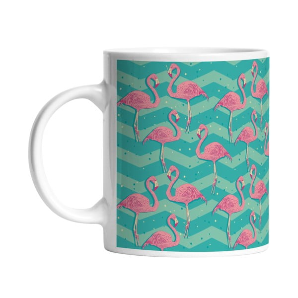 Керамична чаша Flamingo Birds, 330 ml - Butter Kings