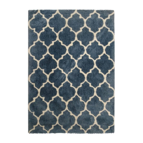 Ručně vyrobený koberec Kayoom Smooth Blau, 160 x 230 cm 