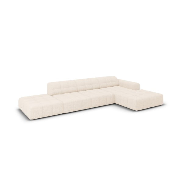 Кремав ъглов диван (десен ъгъл) Chicago - Cosmopolitan Design-image-3