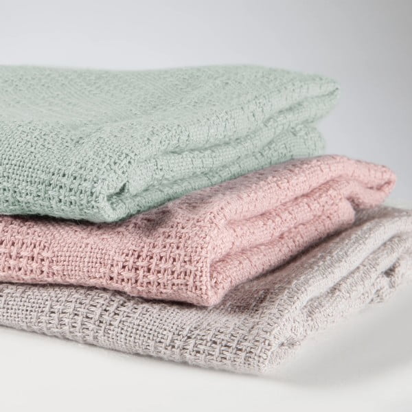 Зелено плетено бебешко одеяло от органичен памук 80x80 cm Lil Planet - Roba-image-1