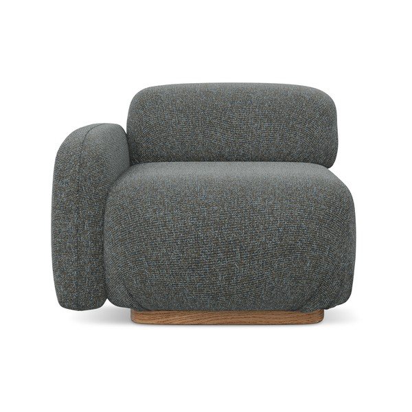 Сив модул за диван (ляв ъгъл) Ailani – Makamii