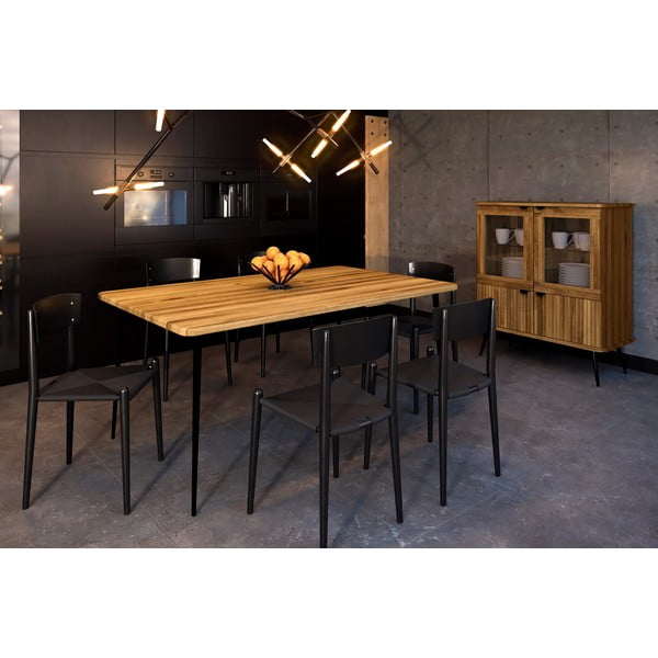 Дъбова маса за хранене 160x90 cm Kula - The Beds-image-4