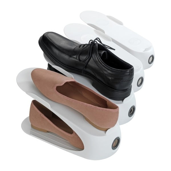 Бяла стойка за 4 чифта обувки Smart - Wenko