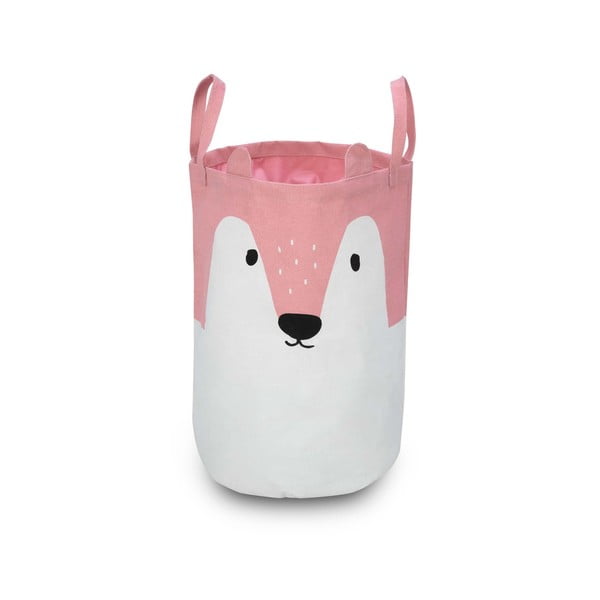 Розово-бяла кошница за съхранение Fox, ø 35 cm - KICOTI