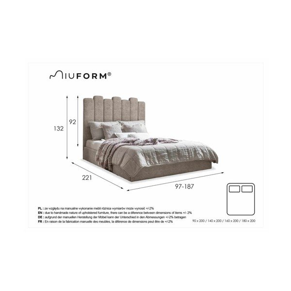 Тюркоазено тапицирано единично легло с място за съхранение и решетка 90x200 cm Dreamy Aurora - Miuform-image-4