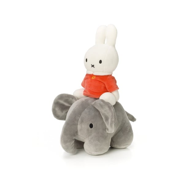 Плюшен заек Miffy върху слон, 23 см - Nijntje