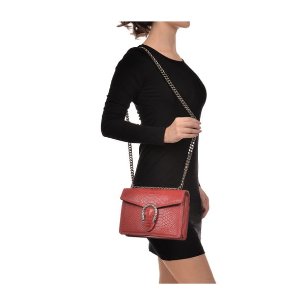 Червен кожен джоб Fiona - Renata Corsi-image-4