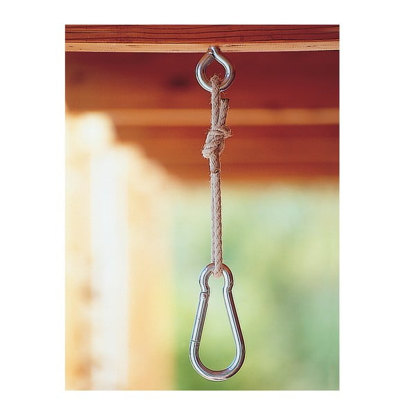 Karabinkový systém uchycení houpacího křesla do trámu nebo stropu-image-1