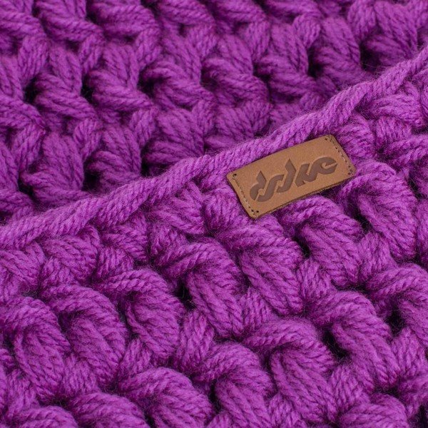 Лилав ръчно плетен кръгъл нагревател за врата Lilo - DOKE-image-1