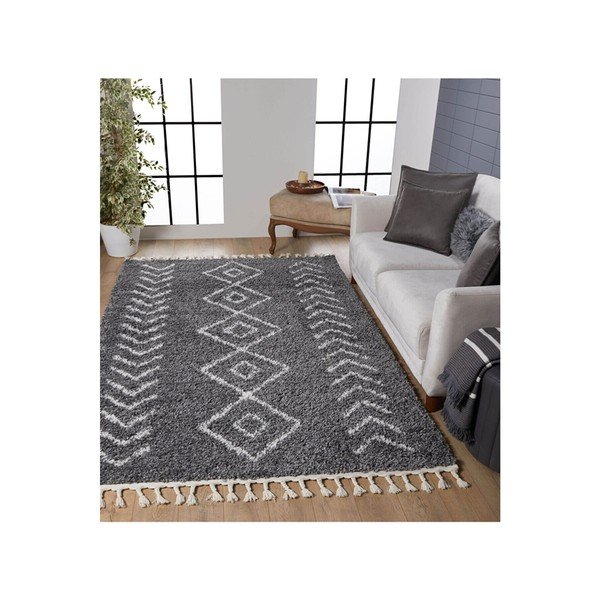 Сив килим 170x120 cm Shaggy - Mila Home-image-1
