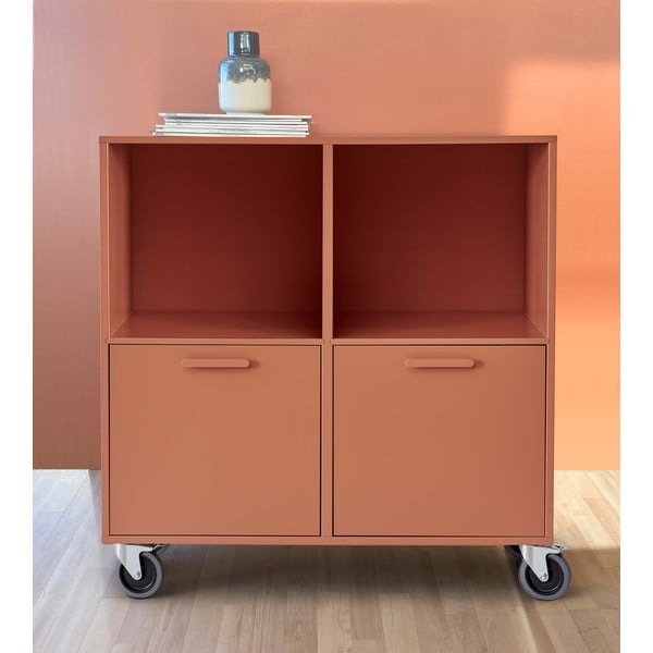 Тухленочервен подвижен скрин Keep by Hammel - Hammel Furniture-image-1