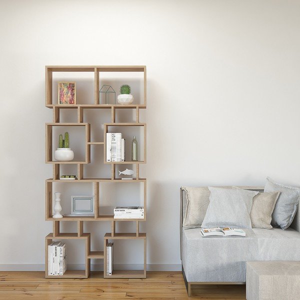 Кафяв шкаф за книги Isle, височина 166 cm - Homemania-image-1