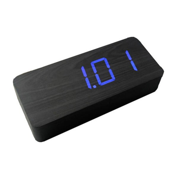 Черен будилник със син LED дисплей Slab Click Clock - Gingko-image-2