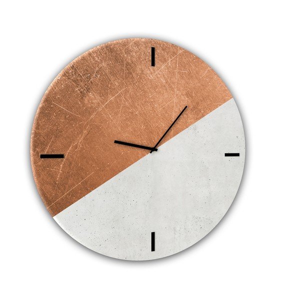 Стъклен стенен часовник Half Coper, ø 30 cm Half Copper - Styler-image-1