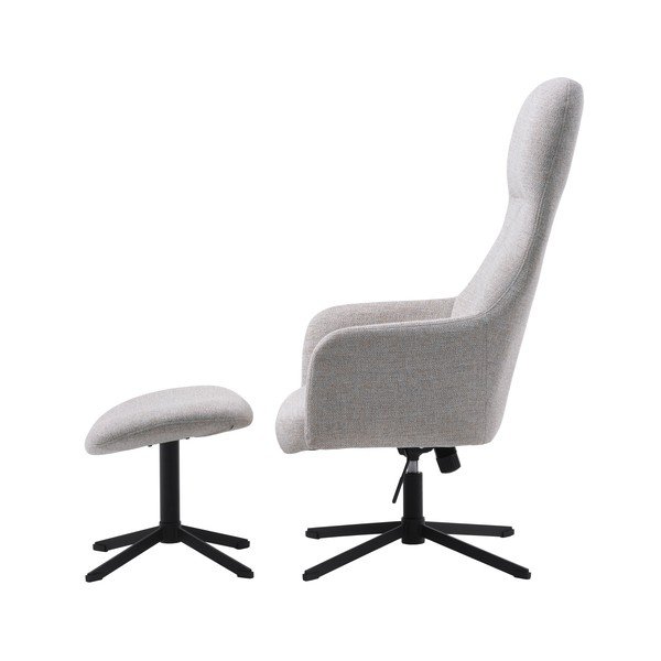 Светлосиво въртящо се релаксиращо кресло Manning – Unique Furniture-image-4