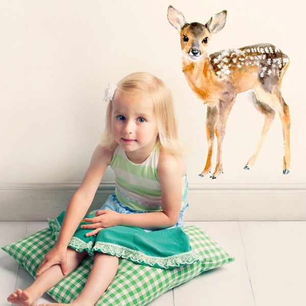 Znovu snímatelná samolepka Baby Deer, 56x40 cm