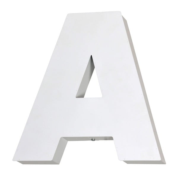 Бяла светлинна декорация във формата на буквата А - Glimte